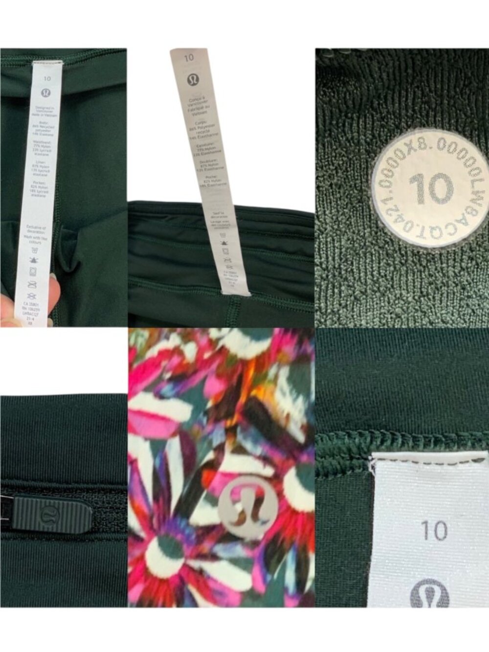 Lululemon Pace Rival Mid-Rise Skirt Skort 10 Vivid Floral Tone Multi Tennis - Picture 4 of 14
